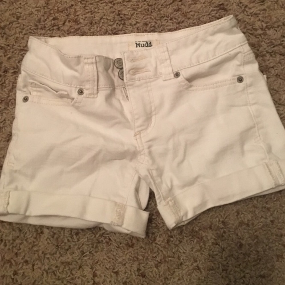 Mudd white denim shorts!